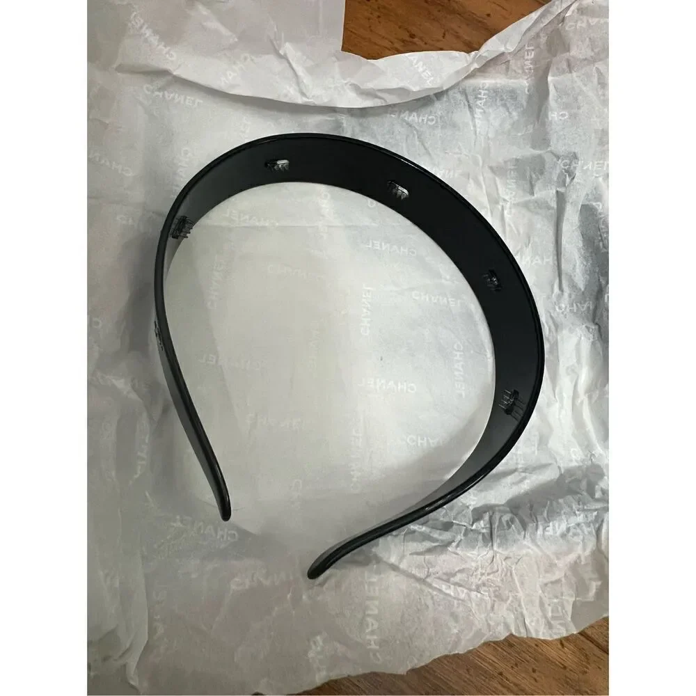 Chanel rhinestone cc headband hair accessory